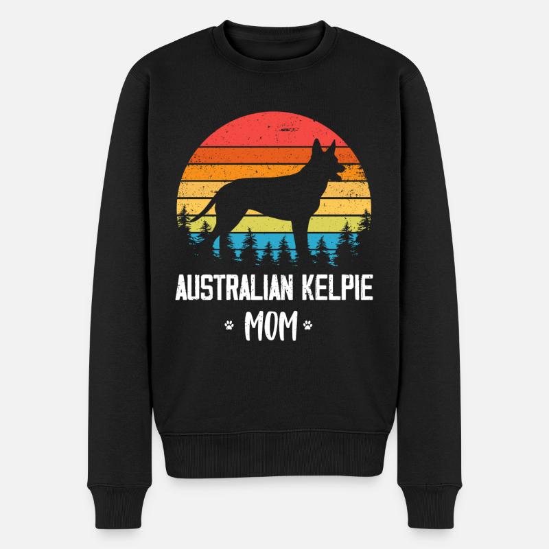 Australian Kelpie Mom - Männer Premium Bio Pullover - Schwarz