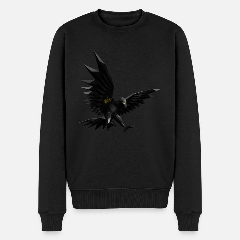 Aigle géométrique - Pull Premium bio Homme - noir
