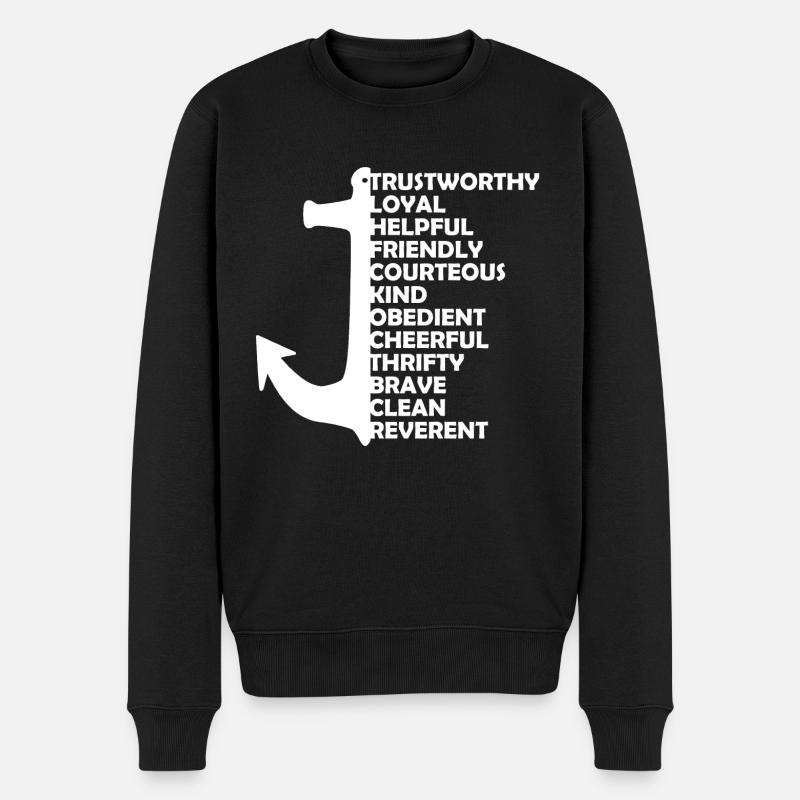 Scouts de mer Loi Vœu - Pull Premium bio Homme - noir