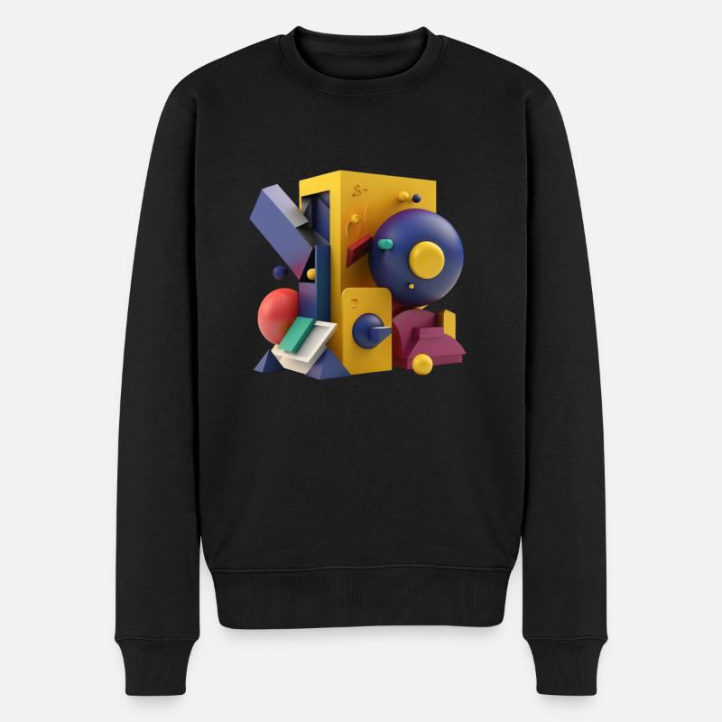 ..3D - Pull Premium bio Homme - noir