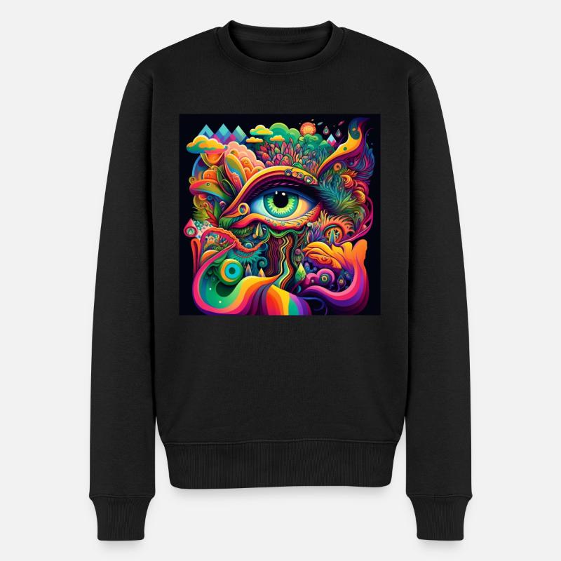 ŒIL TRIPPY - Pull Premium bio Homme - noir