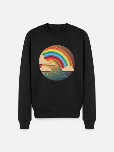 RAINBOW - Men's Premium Organic Jumper - black