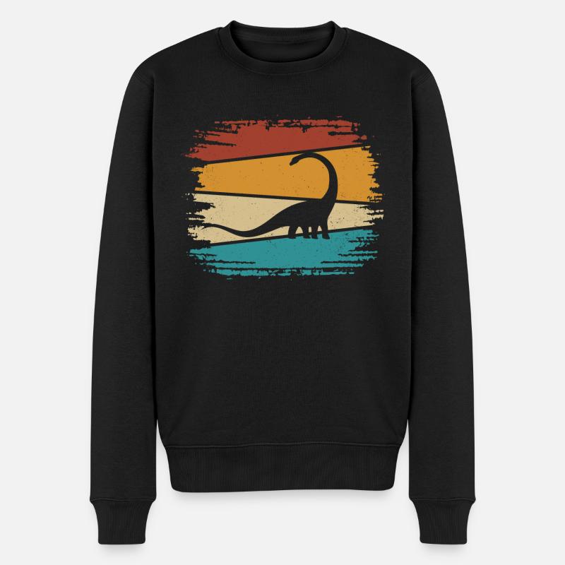 Dino Dinosaurier - Männer Premium Bio Pullover - Schwarz