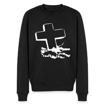 Grabstein Friedhof Beerdigung Geschenkidee - Männer Premium Bio Pullover - Schwarz - Vorne - Nico (187cm)