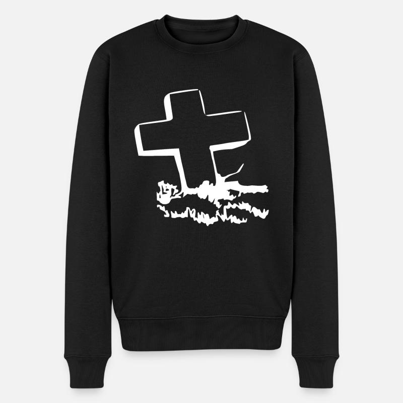 Idée cadeau funéraire du cimetière Tombstone - Pull Premium bio Homme - noir