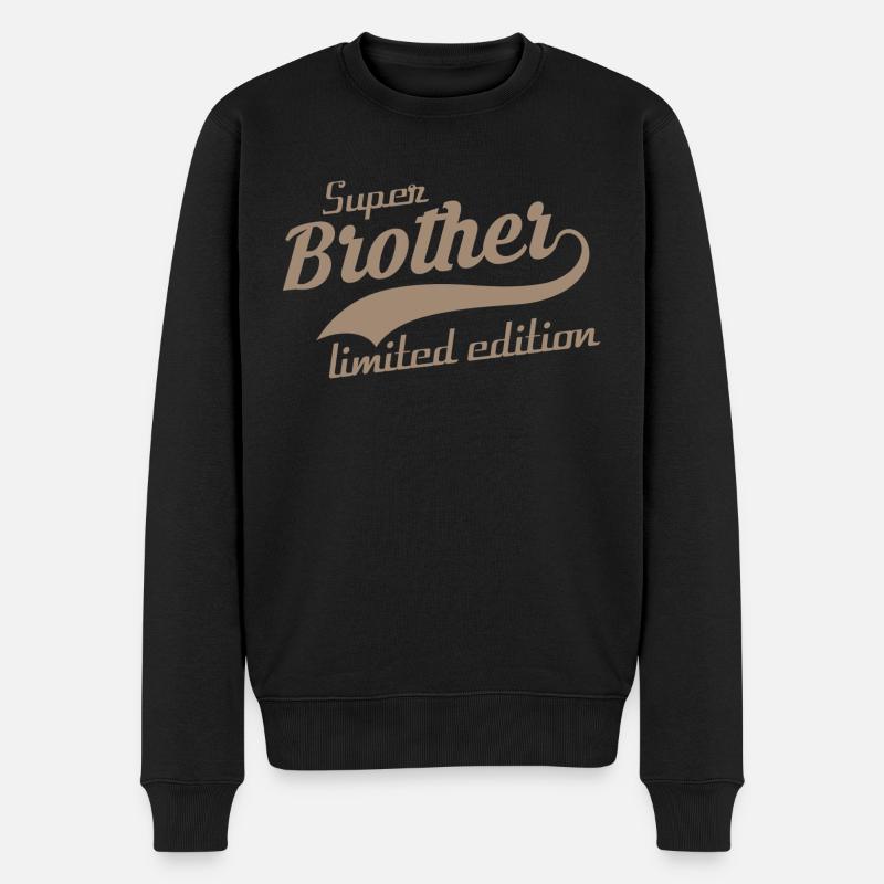 Super Bruder - Männer Premium Bio Pullover - Schwarz