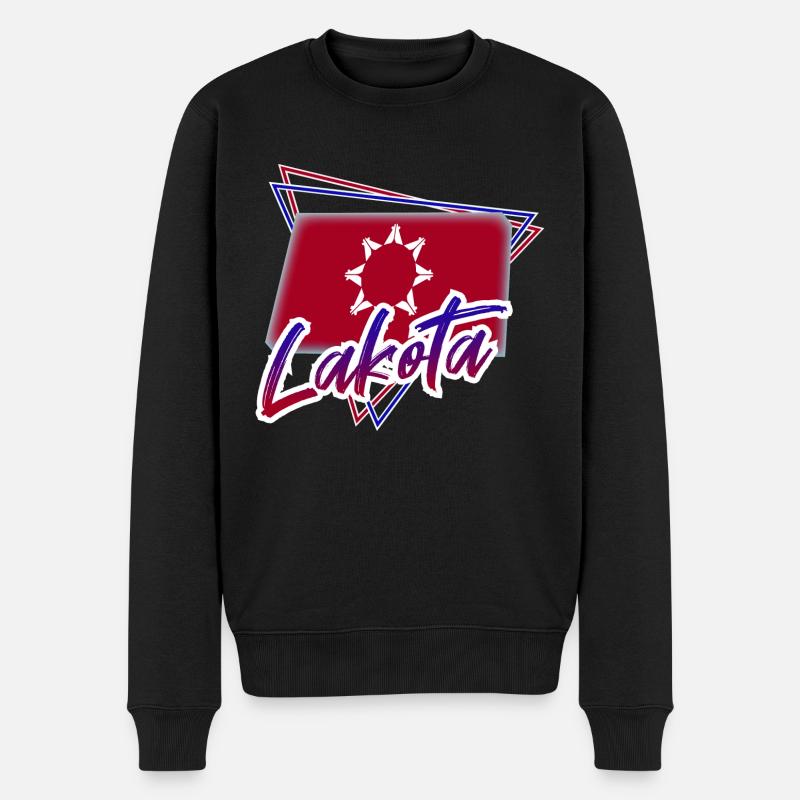 Lakota - Männer Premium Bio Pullover - Schwarz