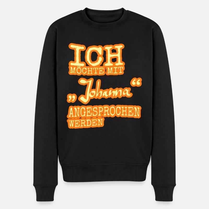 Johanna - Männer Premium Bio Pullover - Schwarz