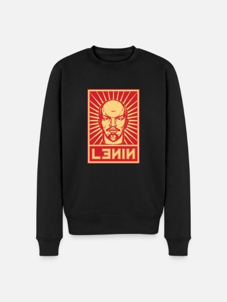 Vintage Lenin Propaganda - Men's Premium Organic Jumper - black