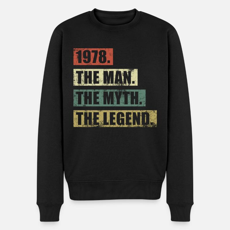 1978: Jahrgang Mann Mythos Legende - Pull Premium bio Homme - noir