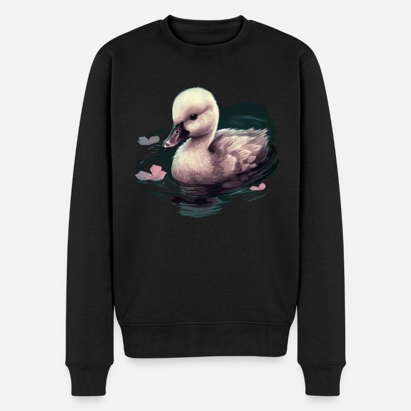 Bébé cygne Oiseau Poussin - Pull Premium bio Homme - noir