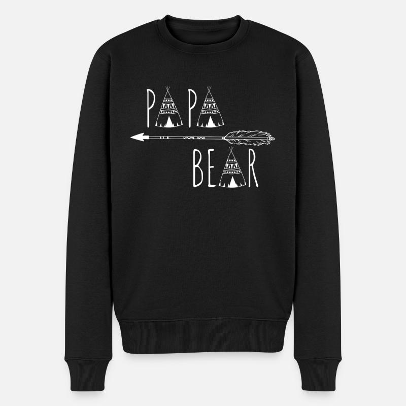 Papa Ours - Pull Premium bio Homme - noir