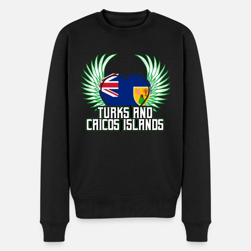 Turks- og Caicosøerne - Økologisk premium-sweatshirt til mænd - sort