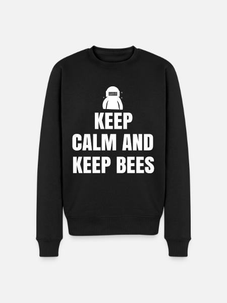 keep calm and keep bees - Men's Premium Organic Jumper - black