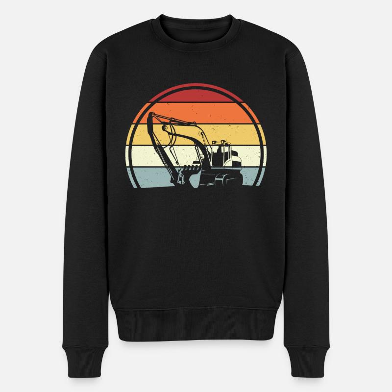 Bagger - Männer Premium Bio Pullover - Schwarz
