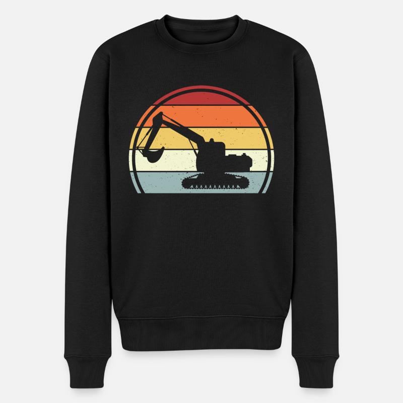 Excavatrice - Pull Premium bio Homme - noir