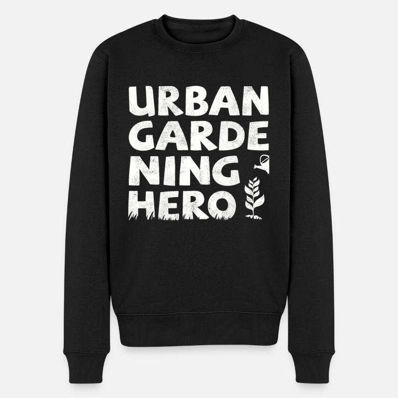 Héros du jardinage urbain - Pull Premium bio Homme - noir