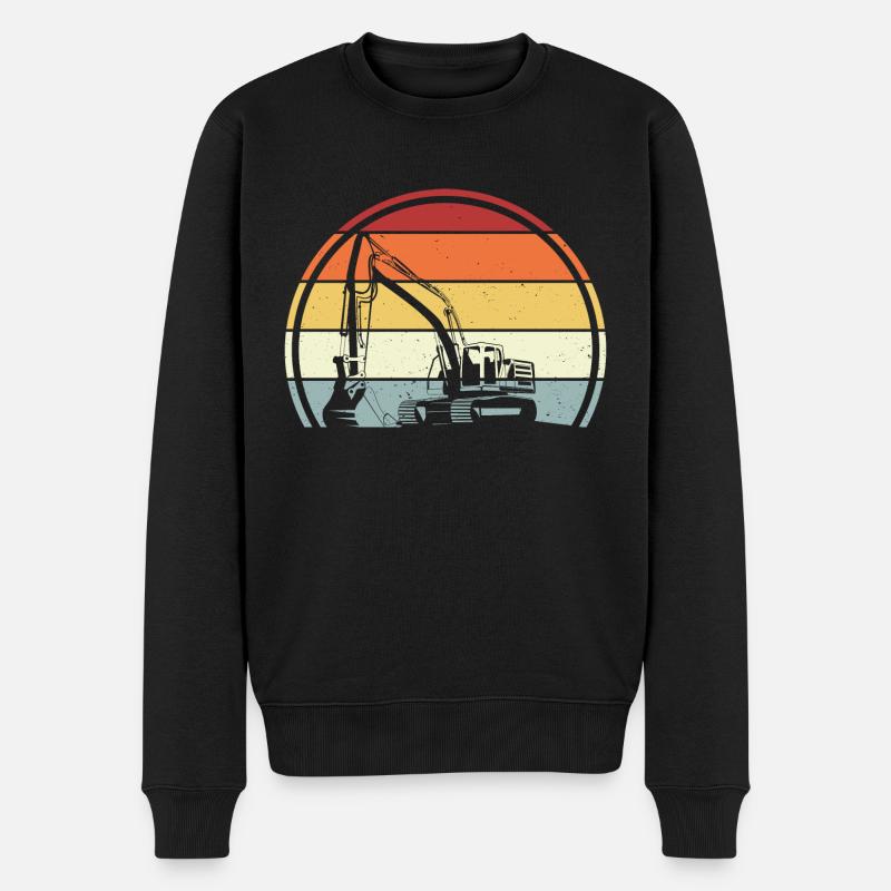 Excavatrice - Pull Premium bio Homme - noir