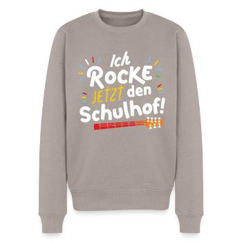 Kita Abgänger Schulhof Rocker Erstklässler Einschu - Männer Premium Bio Pullover - Taupe - Vorne - Nico (187cm)