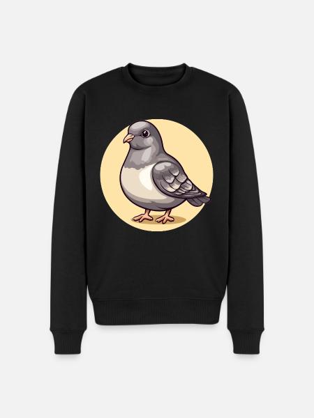 Gentle dove in a circle - Men's Premium Organic Jumper - black