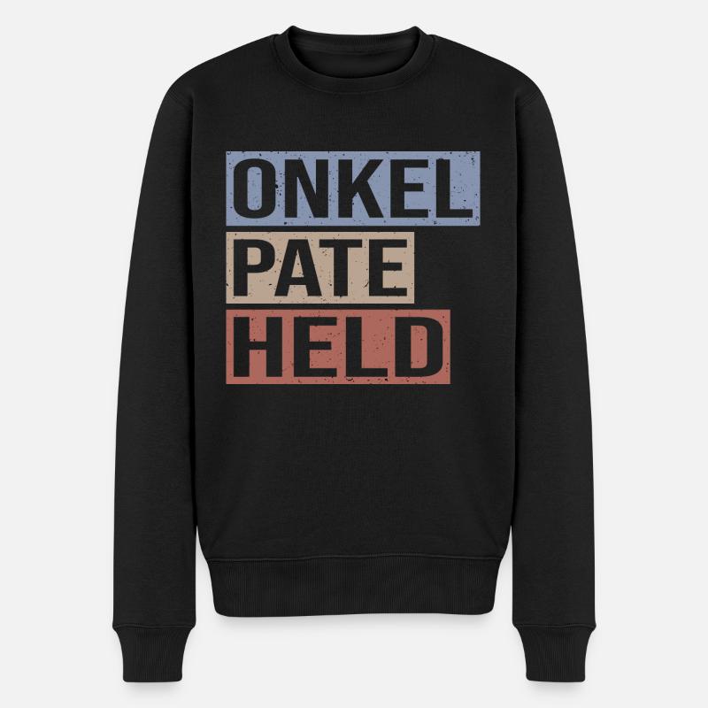 Patenonkel Held Geschenk für Onkel - Männer Premium Bio Pullover - Schwarz