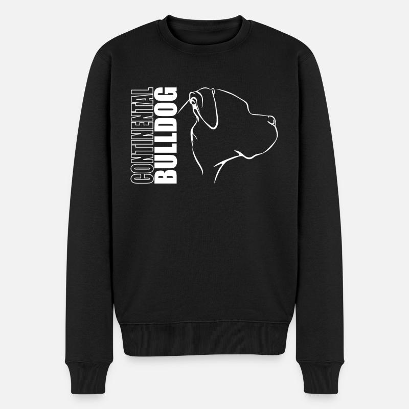 CONTINENTAL BULLDOG Profil Hunde Hund Wilsigns - Männer Premium Bio Pullover - Schwarz
