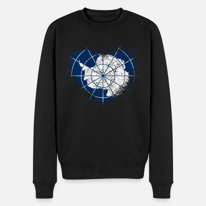 Antarktis - Männer Premium Bio Pullover - Schwarz