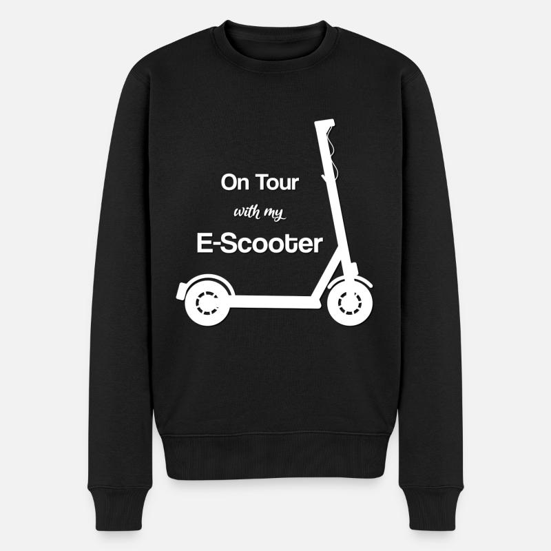 Roller E Roller E Scooter Tretroller - Männer Premium Bio Pullover - Schwarz