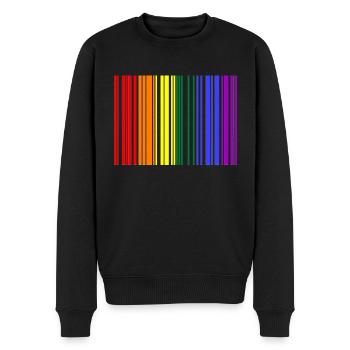 Code-barres arc-en-ciel - Pull Premium bio Homme - noir - Devant - Nico (187cm)