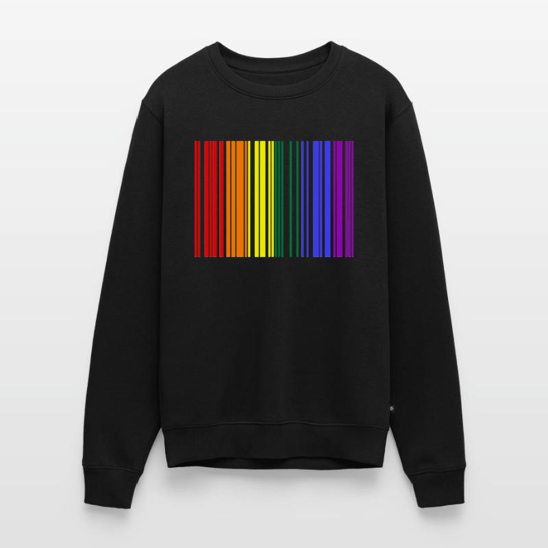 Rainbow Barcode Men's Premium Organic Jumper