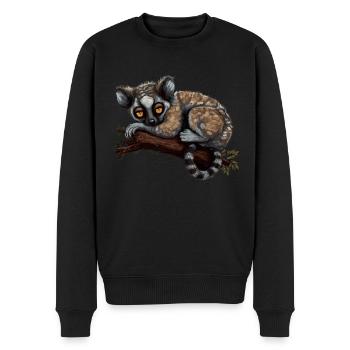 Lemur ring-tailed lemur Madagascar lemurs animal - Men's Premium Organic Jumper - black - Front - Nico (187cm)