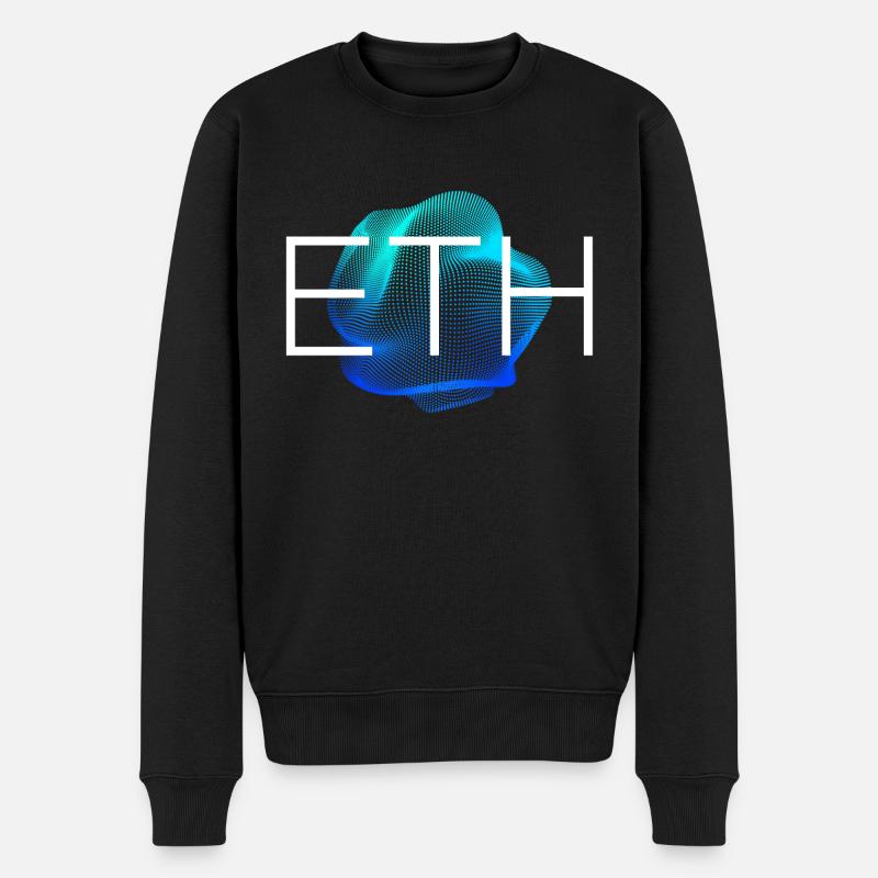 ETH Blockchain Kryptowährung - Männer Premium Bio Pullover - Schwarz
