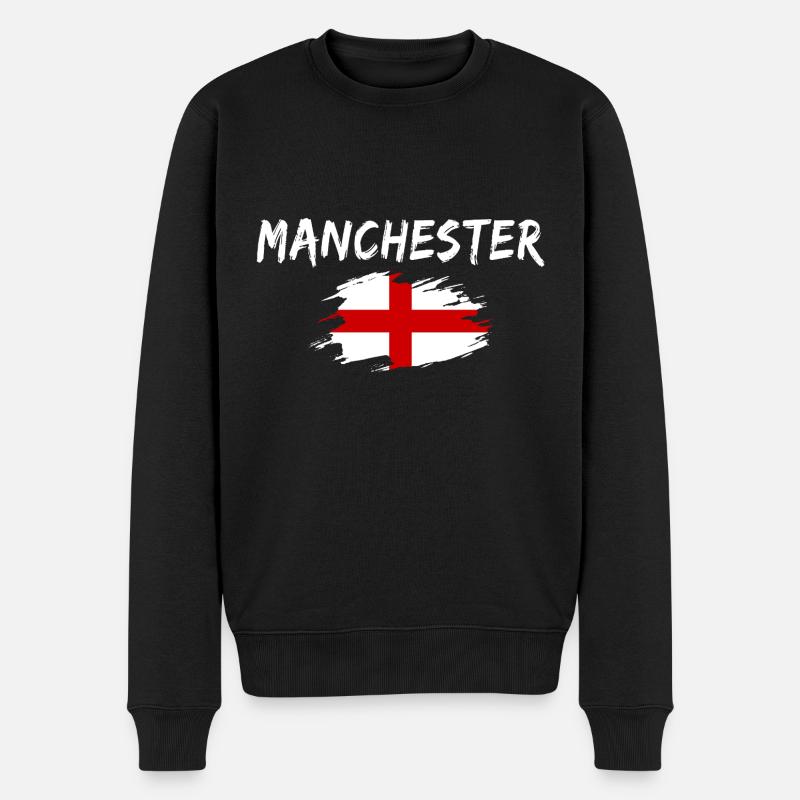 Manchester, Angleterre - Pull Premium bio Homme - noir