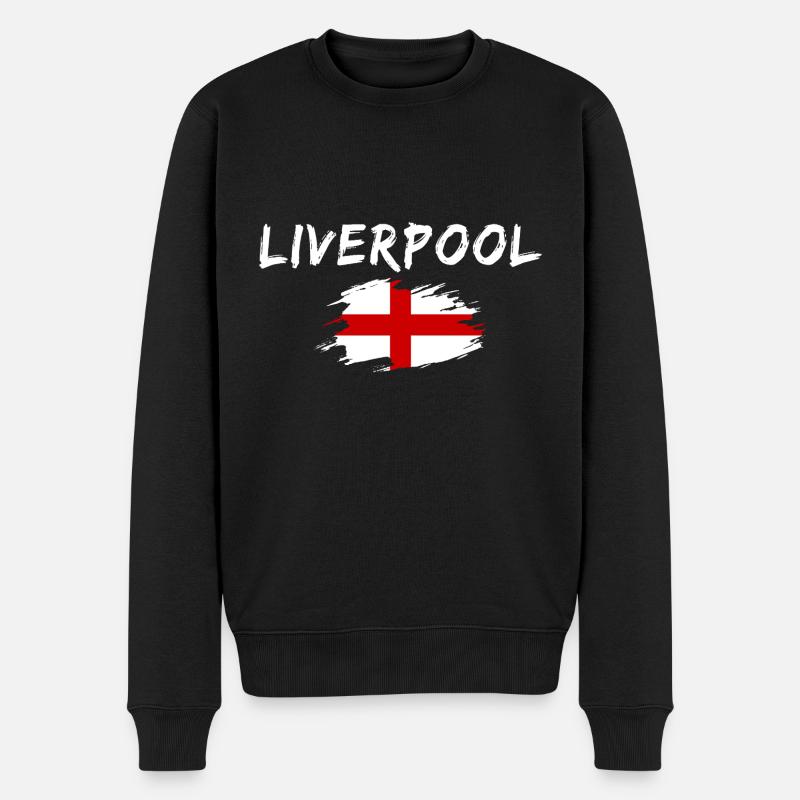 Liverpool, Angleterre - Pull Premium bio Homme - noir