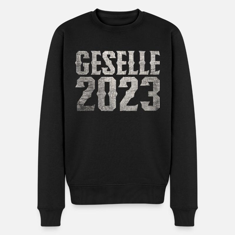 Geselle 2023 Gesellenprüfung - Männer Premium Bio Pullover - Schwarz