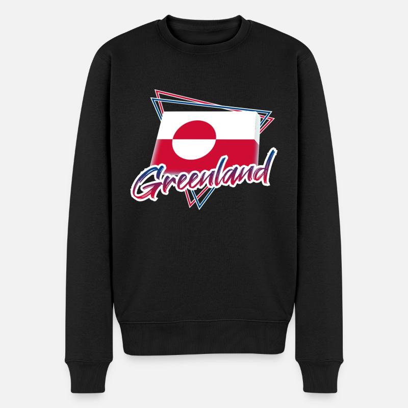 Grönland - Männer Premium Bio Pullover - Schwarz