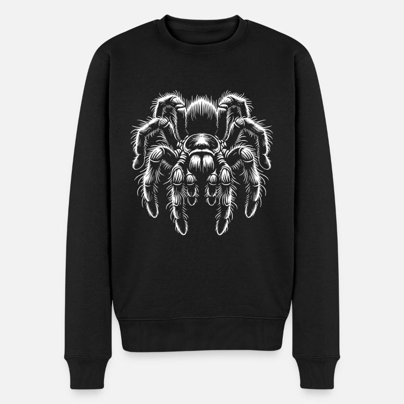 Große haarige Vogelspinne Tarantel - Männer Premium Bio Pullover - Schwarz