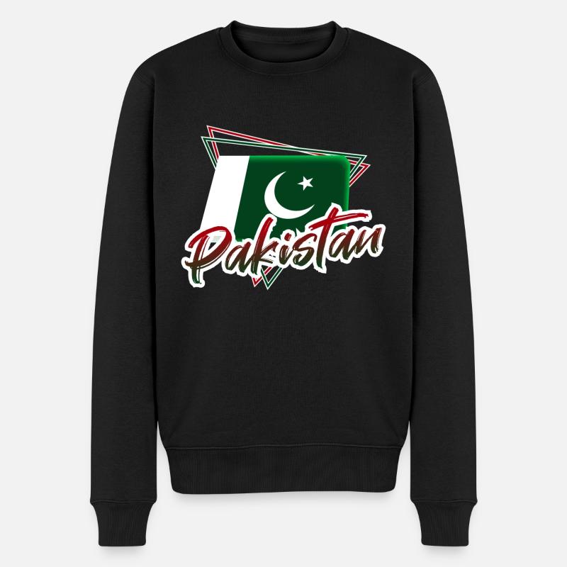 Pakistan - Männer Premium Bio Pullover - Schwarz