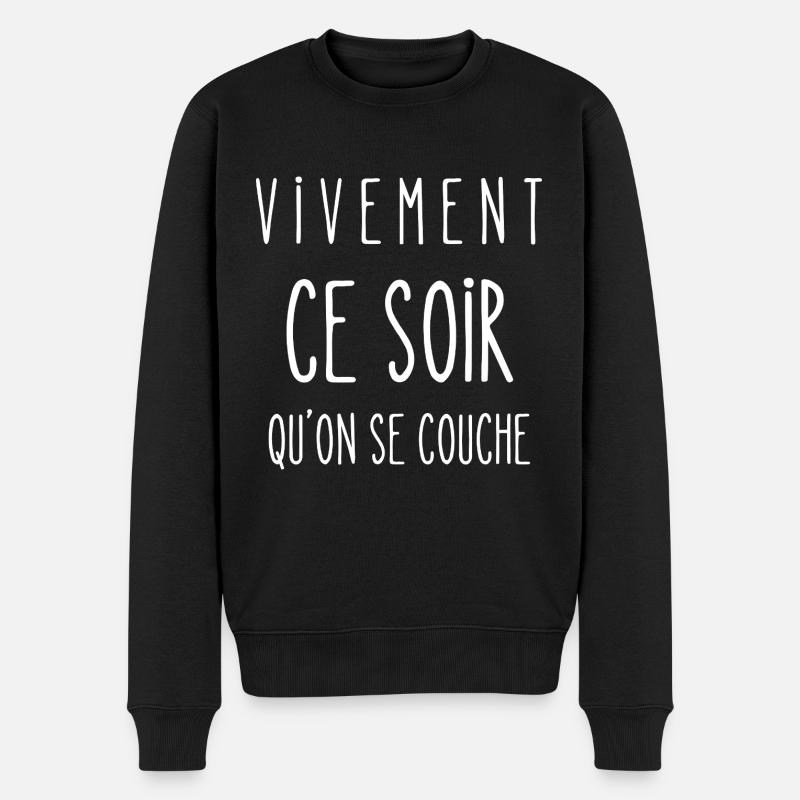 vivement ce soir - Pull Premium bio Homme - noir