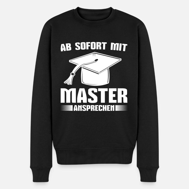 Masterprüfung bestanden Mastertitel Master - Männer Premium Bio Pullover - Schwarz