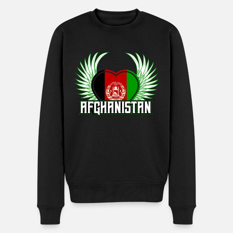 Afghanistan - Männer Premium Bio Pullover - Schwarz