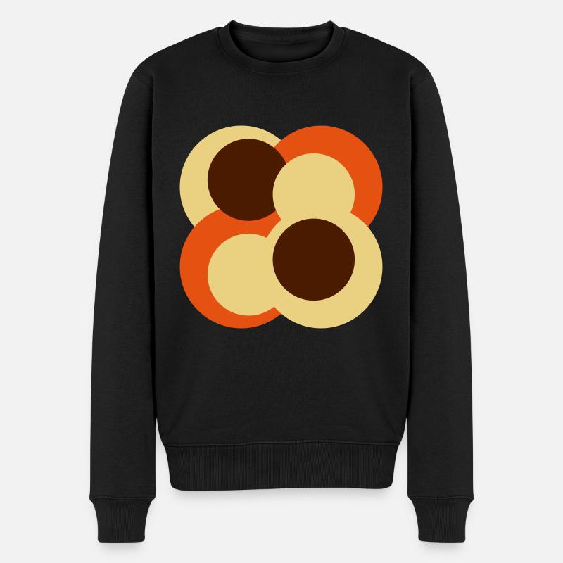 Formes circulaires géométriques abstraites - Pull Premium bio Homme - noir
