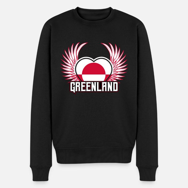 Grönland - Männer Premium Bio Pullover - Schwarz