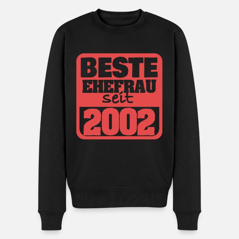 2002 - Männer Premium Bio Pullover - Schwarz