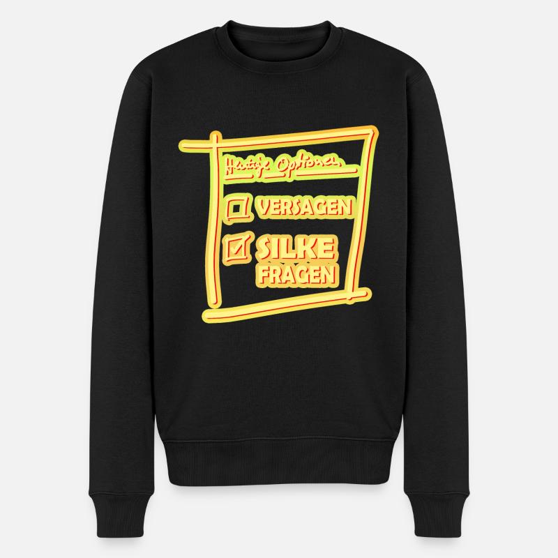 Heutige Optionen Silke Fragen - Männer Premium Bio Pullover - Schwarz