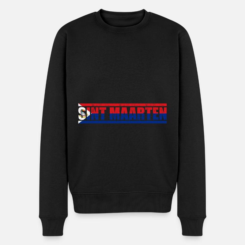 Sint Maarten - Männer Premium Bio Pullover - Schwarz