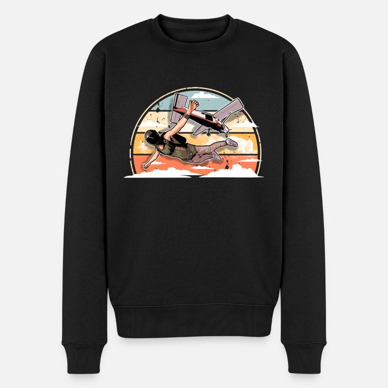 Parachute parachutiste parachutiste - Pull Premium bio Homme - noir