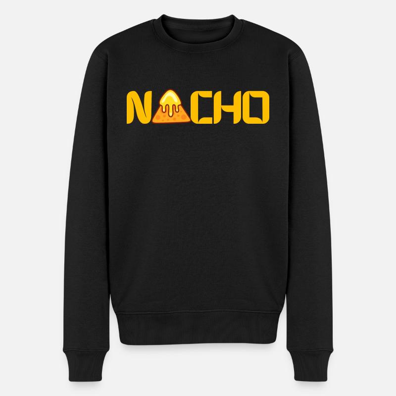 NACHO-Käse - Männer Premium Bio Pullover - Schwarz