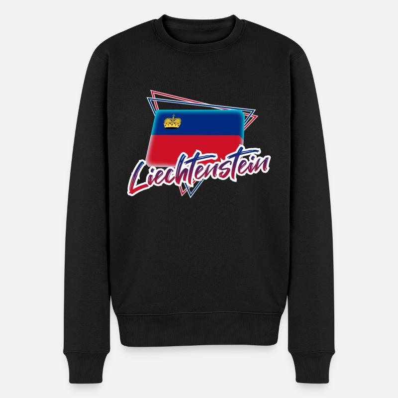 Liechtenstein - Männer Premium Bio Pullover - Schwarz