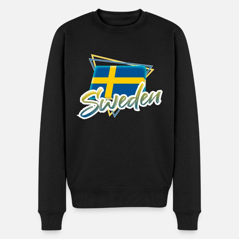 Schweden - Männer Premium Bio Pullover - Schwarz